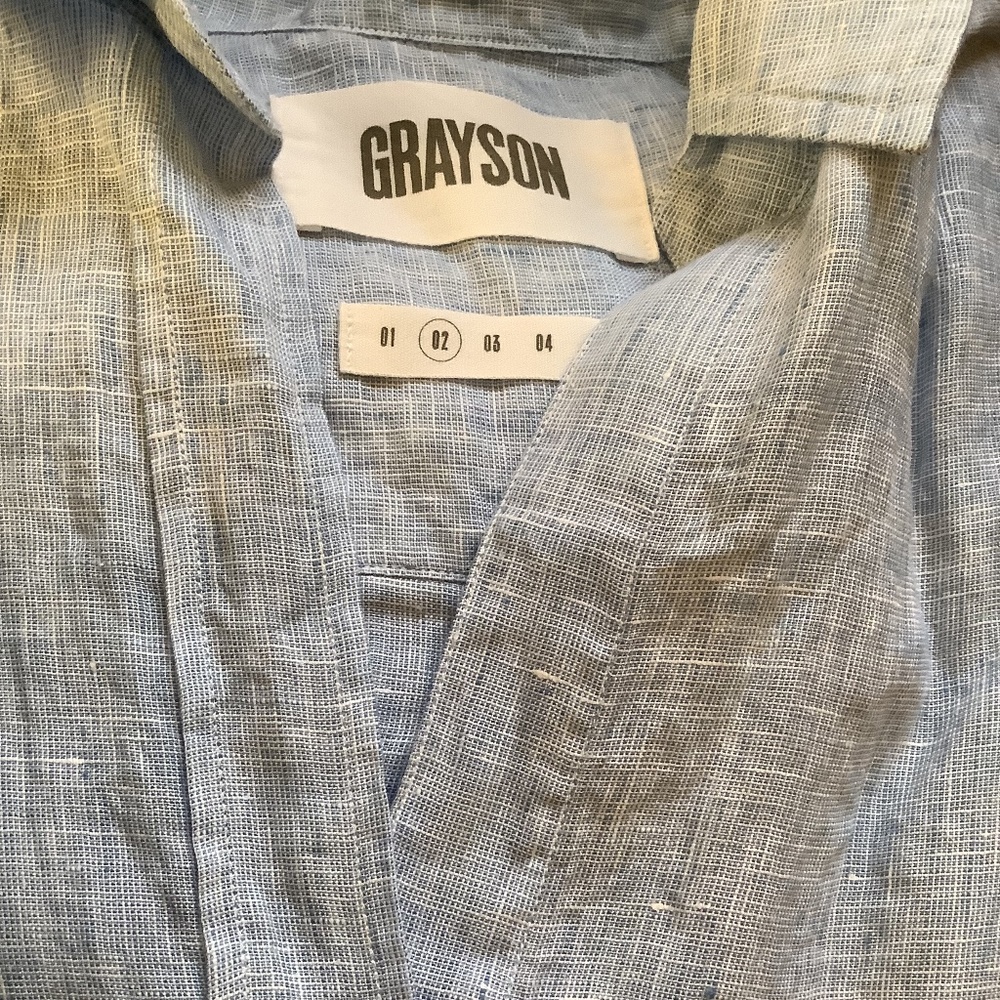 Light Blue Button Down Shirt for Women - Picture 3 of 8